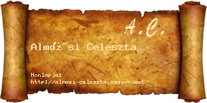 Almási Celeszta névjegykártya